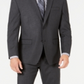 Terno masculino listrado cinza escuro com ajuste moderno Marc New York by Andrew Marc, tamanho 44