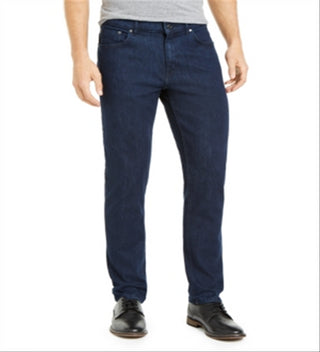 DKNY Men's Denim Mid-Rise Straight Leg Jeans Blue Size 33X32