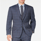 Blazer masculino Michael Kors xadrez com estampa entalhada em lã, azul-marinho, tamanho 50 R