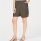 Shorts de algodão com cordão Karen Scott feminino Portobello marrom tamanho XS