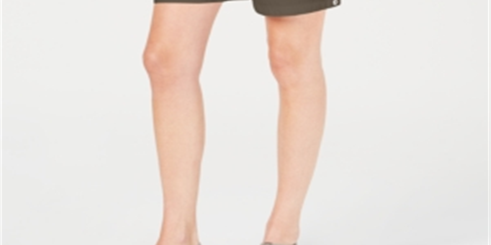 Shorts de algodão com cordão Karen Scott feminino Portobello marrom tamanho XS