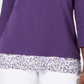 Blusa feminina Karen Scott com acabamento estampado, roxa, tamanho pequeno GG