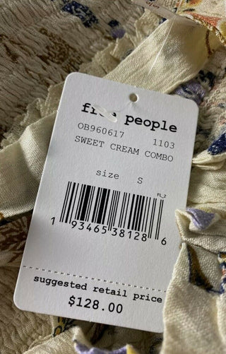 Vestido feminino sem mangas com decote em V e bainha MIDI, cor marfim, tamanho P, FREE PEOPLE