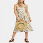 Vestido feminino sem mangas com decote em V e bainha MIDI, cor marfim, tamanho P, FREE PEOPLE