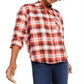 Camisa xadrez de flanela Ultra Flirt Juniors, vermelho ocre, tamanho P