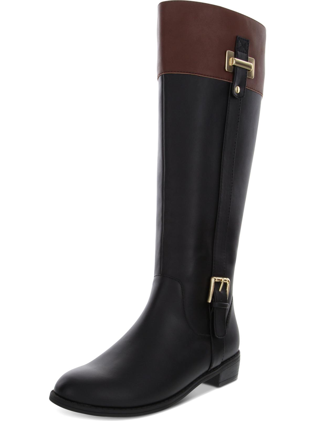 Karen Scott Deliee2 Botas de montaria largas femininas, pretas, tamanho 8,5 m