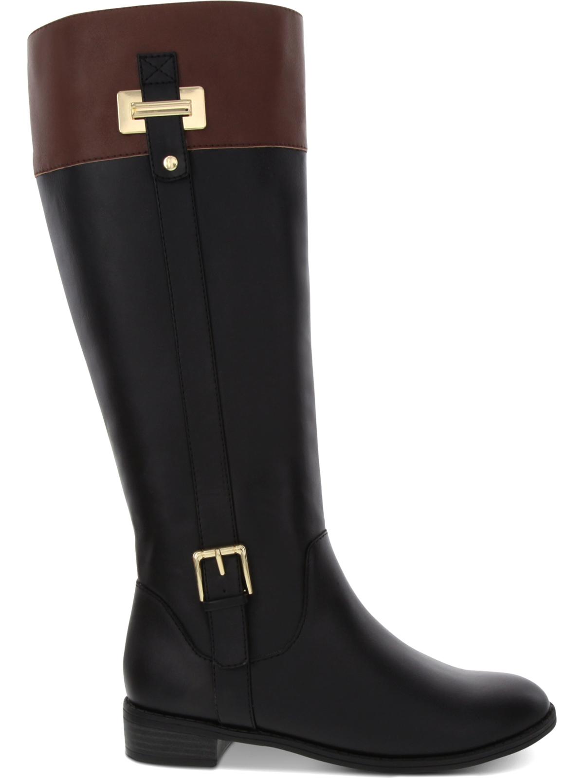 Karen Scott Deliee2 Botas de montaria largas femininas, pretas, tamanho 8,5 m