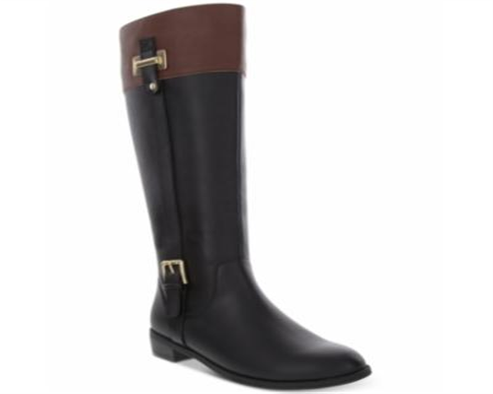 Karen Scott Deliee2 Botas de montaria largas femininas, pretas, tamanho 8,5 m