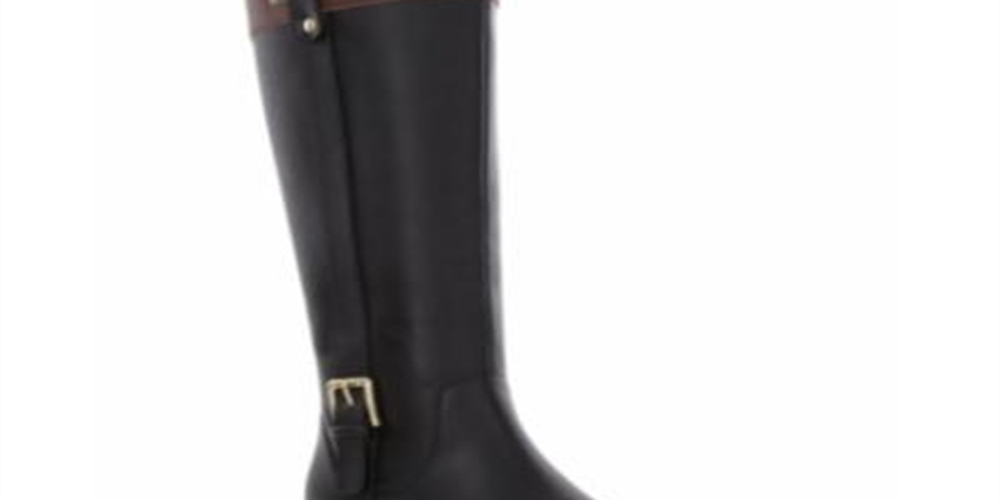 Karen Scott Deliee2 Botas de montaria largas femininas, pretas, tamanho 8,5 m