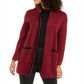 Cardigan Alfani Feminino Eyelash Trim Vermelho Tamanho P