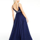Vestido feminino de festa Say Yes to the Prom, com alças finas transparentes, decote coração, comprimento total, corte formal, azul, tamanho 3