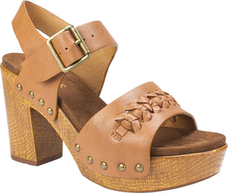 Sandália de salto feminino White Mountain Altheda marrom tamanho 8,5 M