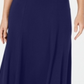 Saia evasê alta e baixa feminina JM Collection Intrepid Blue tamanho 2XL
