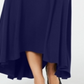 Saia evasê alta e baixa feminina JM Collection Intrepid Blue tamanho 2XL