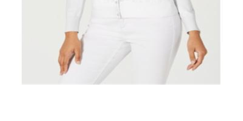 Cardigan de malha Pointelle feminino Charter Club, branco, tamanho XL