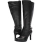 Botas femininas Naturalizer Tai Tall Wide Calf pretas tamanho 8 M-WC