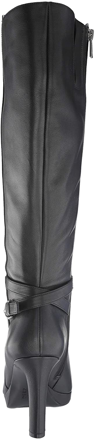 Botas femininas Naturalizer Tai Tall Wide Calf pretas tamanho 8 M-WC