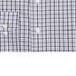 Camisa social masculina Club Room Classic/Regular Fit Gingham Check Performance Cinza Tamanho 17X34-35