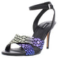Sandálias femininas DKNY Ivy Leather com tira no tornozelo e bico aberto para ocasiões especiais, cinza, tamanho 9,5