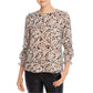 Blusa Calvin Klein Feminina com Estampa Floral e Gola Redonda Rosa Tamanho XS