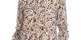 Blusa Calvin Klein Feminina com Estampa Floral e Gola Redonda Rosa Tamanho XS