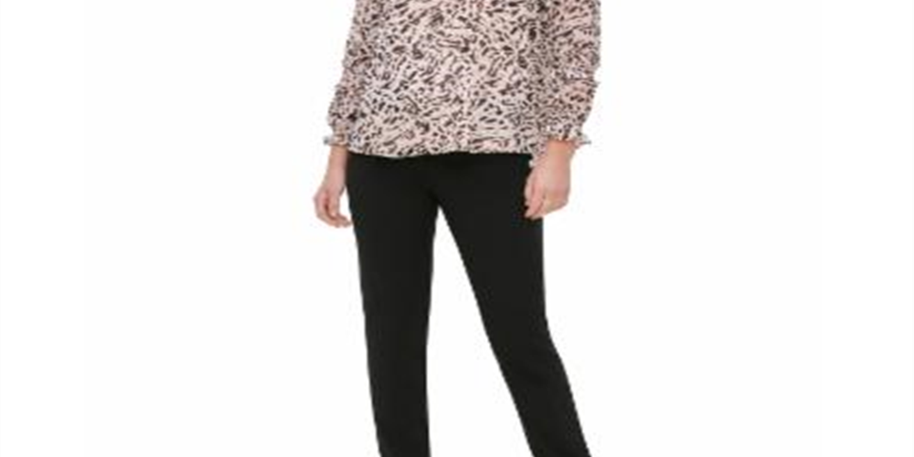 Blusa Calvin Klein Feminina com Estampa Floral e Gola Redonda Rosa Tamanho XS