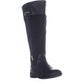 Karen Scott Botas femininas Deliee bico amendoado até o joelho, pretas, tamanho 7