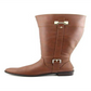 Karen Scott Botas femininas Deliee bico amendoado até o joelho, pretas, tamanho 7