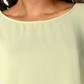 Vince Camuto Top Feminino Ombro Caído Mangas em Camadas Amarelo Tamanho Grande