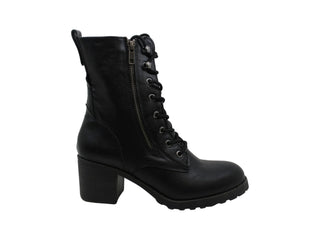 Botas de combate femininas American Rag Sloanie com bico fechado e tornozelo, pretas, tamanho 9,5 m