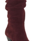 Botas femininas INC Gerii de camurça com bico fino e cano alto, tamanho 7 M, vermelhas
