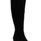 Botas sociais femininas de camurça com zíper e salto bloco da INC International Concepts, pretas, tamanho 6