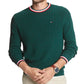 Tommy Hilfiger Masculino Logo Gráfico Manga Longa Gola Redonda Ajuste Clássico Suéter de Algodão Verde Tamanho XX-G