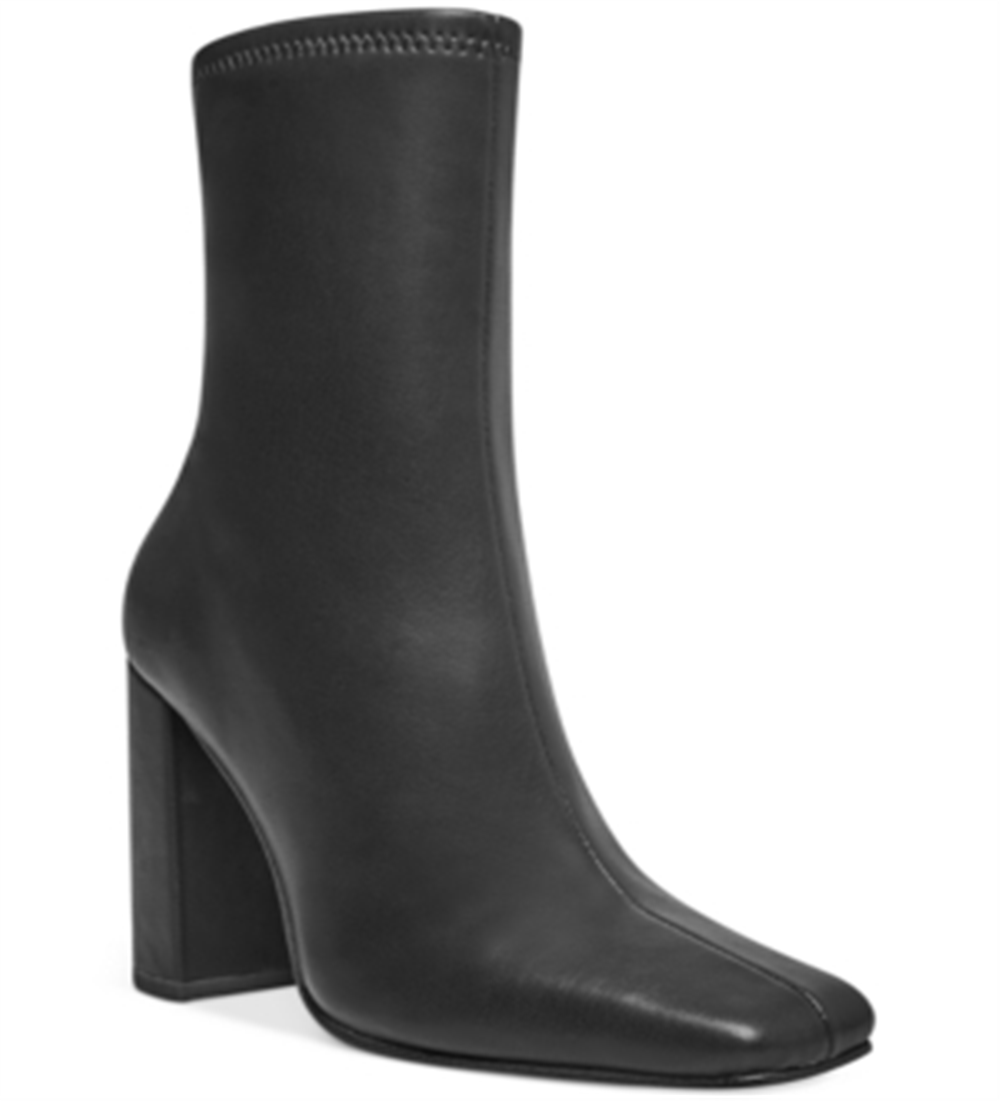 Botas de cano curto femininas Steve Madden Fulton com palmilha acolchoada, pretas, tamanho 11 M