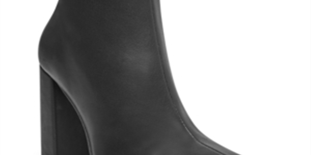Botas de cano curto femininas Steve Madden Fulton com palmilha acolchoada, pretas, tamanho 11 M