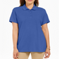Camisa polo feminina Karen Scott de algodão, azul, tamanho pequeno