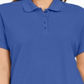 Camisa polo feminina Karen Scott de algodão, azul, tamanho pequeno