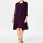 Jaqueta e vestido feminino R &amp; M Richards roxo tamanho 10 pequeno