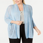 Alfani Kimono Feminino Plus Size com Frente Aberta Azul Tamanho 2X