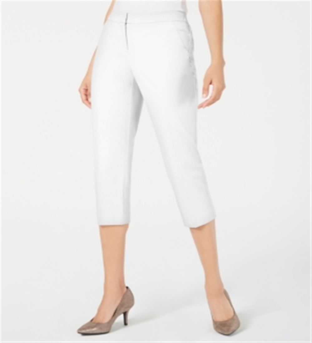 Calça Capri Feminina Alfani Branca Tamanho 6P