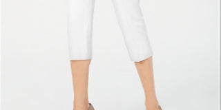 Calça Capri Feminina Alfani Branca Tamanho 6P
