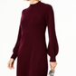 Vestido justo de cashmere com decote falso feminino Charter Club, vermelho, tamanho pequeno