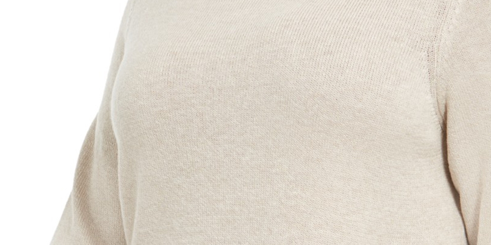 Suéter pulôver feminino com babados Style Co., estilo marrom, tamanho 1X