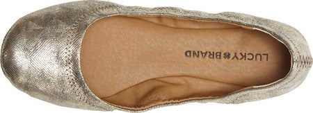 Sapatilhas femininas Lucky Brand Platinum Gold tamanho 7 M