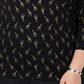 Karen Scott Top Henley Feminino Estampado Manga 3/4 Preto Tamanho 1X