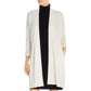 Cardigan feminino Eileen Fisher Tencel com frente aberta, marrom, tamanho extragrande