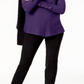 Suéter Alfani Feminino com Detalhe de Botão e Canelado Batik Roxo Ametista Tamanho 2XL