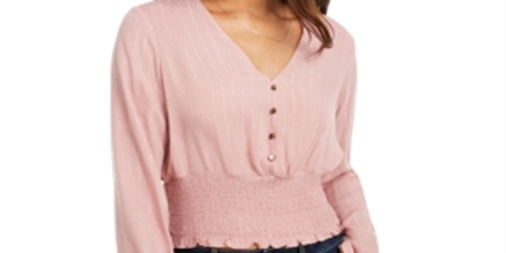 Blusa Shine Smocked Gypsies &amp; Moondust Junior's Rosa Tamanho G