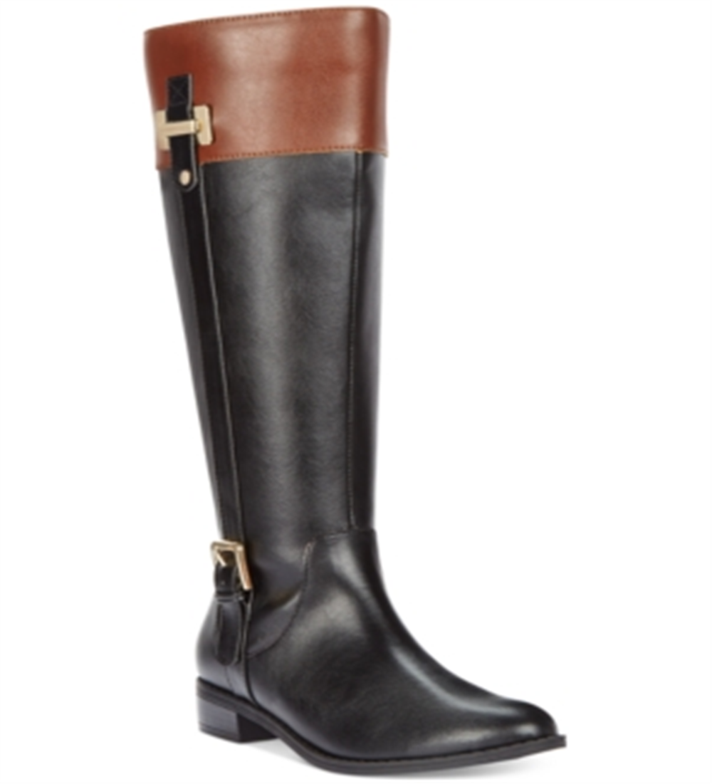 Karen Scott Deliee Botas femininas de cano largo bico redondo pretas tamanho 7M