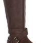 Botas de montaria femininas Thalia Sodi Vada bico redondo até o joelho marrom tamanho 7